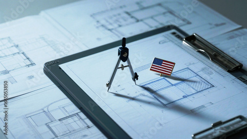 American architectural design unfolds with precision, drafting dreams for homebuilders and construction, ensuring every blueprint reflects quality and innovation