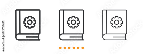 Guidebook icon. Thin line icon vector