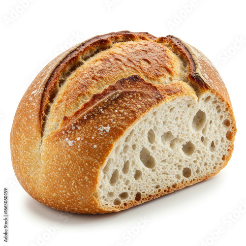 Whole Bread Loaf On Clean White Studio Background