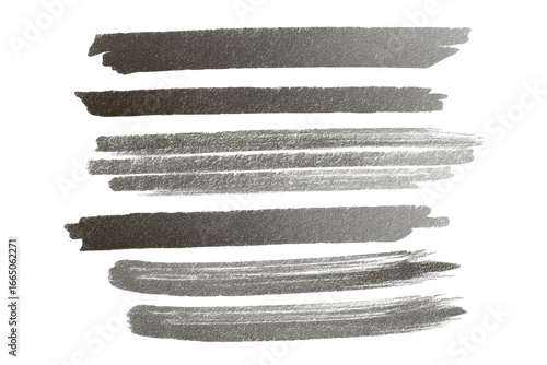 Abstract metallic brushstrokes in varying shades of gray