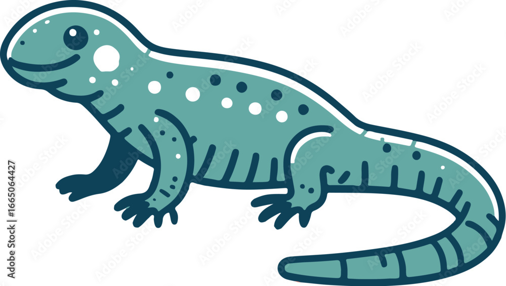 Obraz premium Flat lizard icon