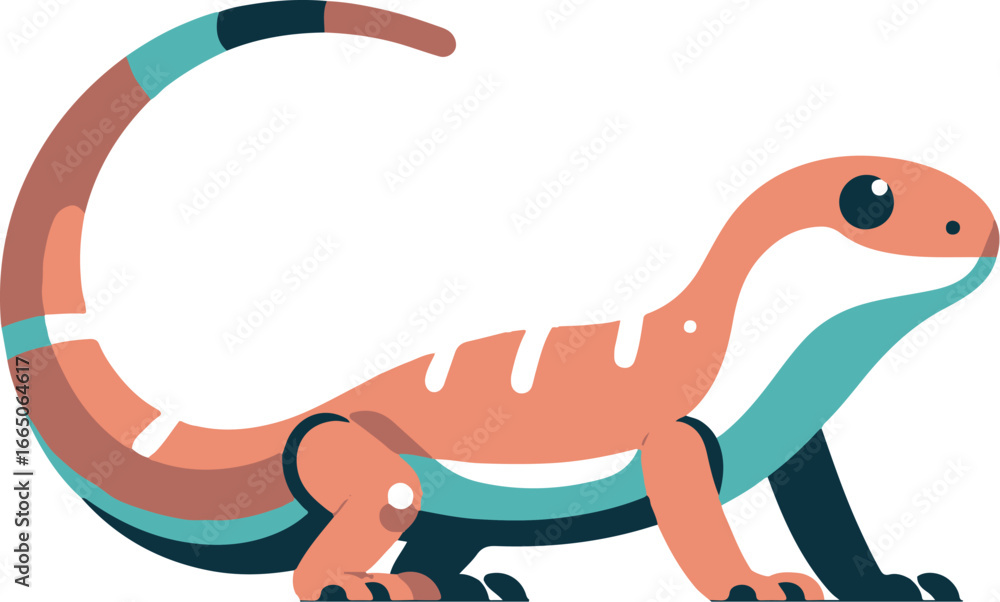 Fototapeta premium Flat lizard icon