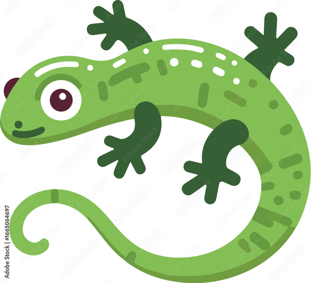 Obraz premium Flat lizard vector illustration