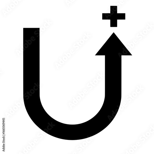 Second Wind Icon with U-Turn Arrow for Energy Rebound and Resilience
