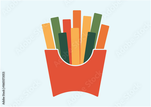 French fries Vector design