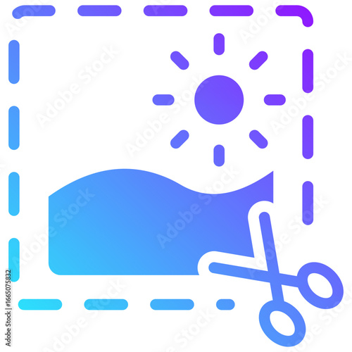 crop gradient fill icon