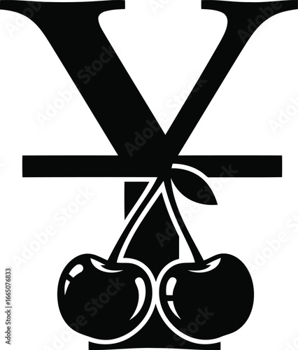 vector illustration of a cherry