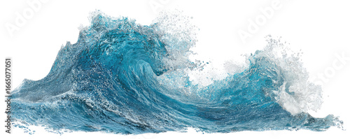 Powerful ocean wave surging forward