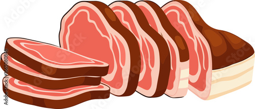 Delicious Boneless Ribeye Steak Illustration SVG
