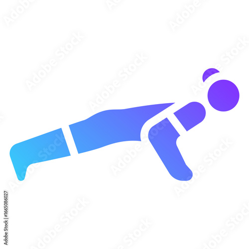 push up gradient fill icon