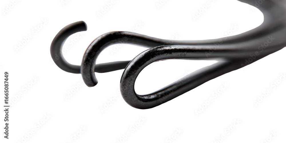 Fototapeta premium Close-up view of intricate, dark-colored metal coils