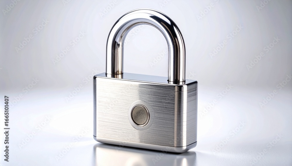 Close-up of a sleek, modern metal padlock on a clean white background, symbolizing digital security, data protection, and privacy. Close-up of a sleek, modern metal padlock on a clean white background, symbolizing digital security, data protection, and privacy.
