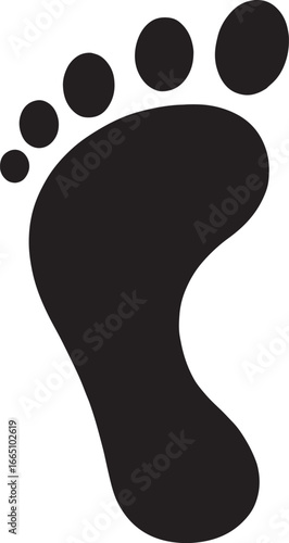 foot print on white background