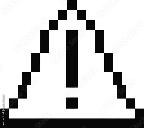 Minimalist Warning Symbol  Modern Hand Drawn Triangle with Exclamation for Safety UI, Manuals, Infographics, UX Alert, and Caution Signage