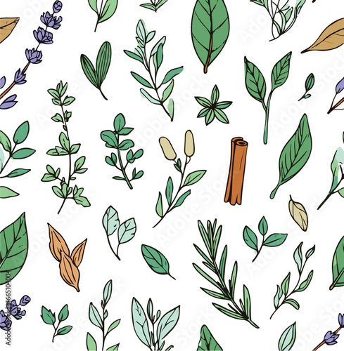 Herbal Abundance: An enchanting arrangement of herbs showcases a variety of aromatic plants, creating a sensory delight for culinary and wellness inspiration.