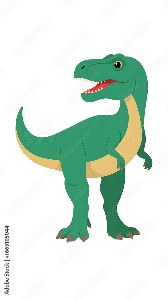 Fototapeta premium Cute cartoon Tyrannosaurus Rex