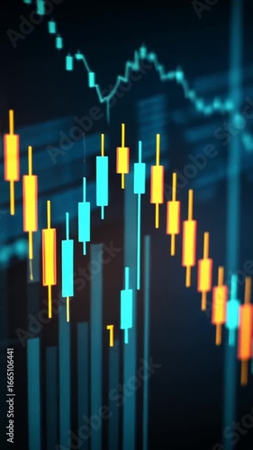 Candlestick charts for financial markets - Animated moving