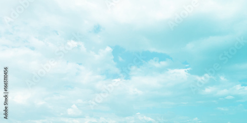 sunny sky blue light watercolor background. Aquarelle painting brush effect card paper textured canvas cloudy smoke space for text, entertaining card, template. aquamarine color graphics illustration