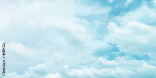 sunny sky blue light watercolor background. Aquarelle painting brush effect card paper textured canvas cloudy smoke space for text, entertaining card, template. aquamarine color graphics illustration