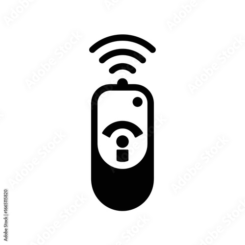 Remote Control Icon Vector Wireless Signal Illustration