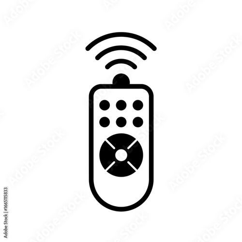 Remote Control Icon Vector Wireless Signal Illustration