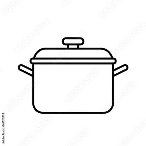 Cooking Pot Icon Vector Kitchen Utensil Illustration