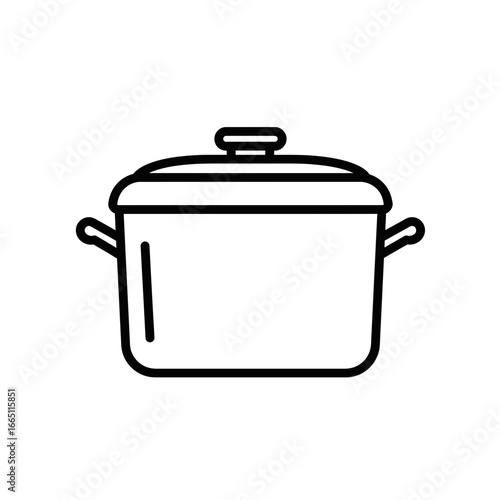 Cooking Pot Icon Vector Kitchen Utensil Illustration