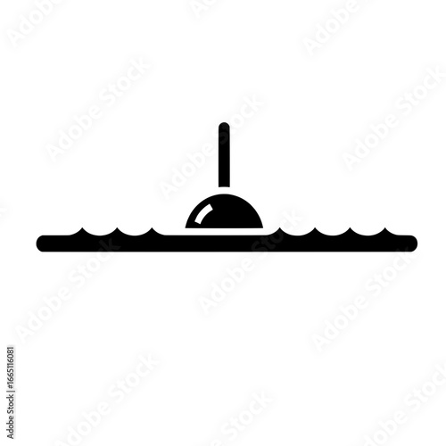 Emotional Baseline Icon with Buoy Representing a Calm and Stable Mental State
