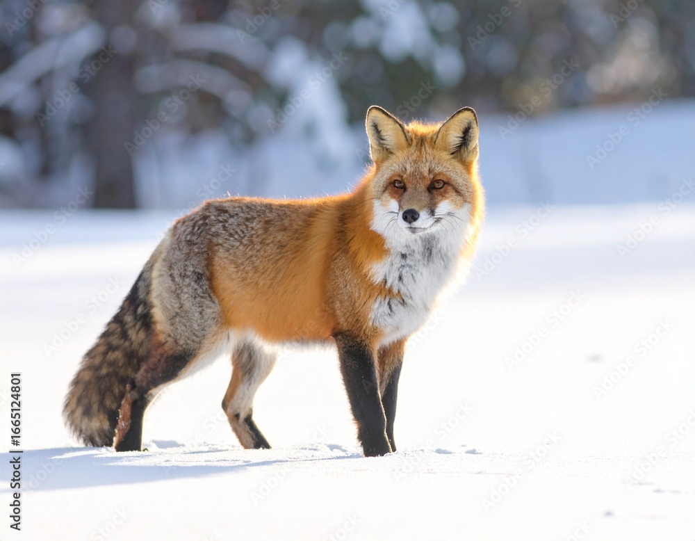 Naklejka premium red fox vulpes