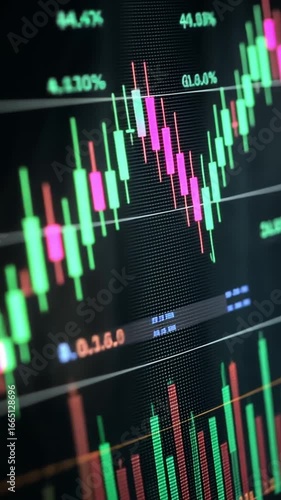 Candlestick charts for financial markets - Animated moving