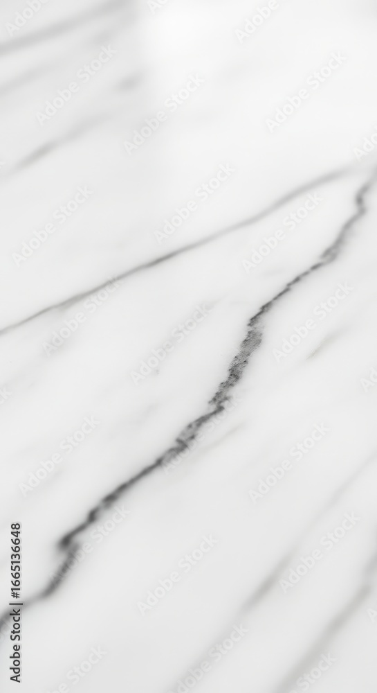 Obraz premium Closeup view of a white marble surface with gray veins, showcasing its natural texture and elegant pattern, perfect for design backgrounds