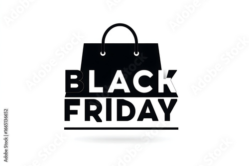 Vector of a Black Friday sign on a white background. Sales concept. Shopping concept.