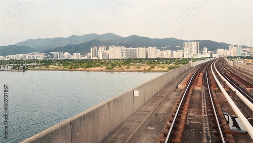 Wallpaper Mural Busan Metropolitan City, Republic of South Korea. May 7, 2025. Subway trains railroad Torontodigital.ca