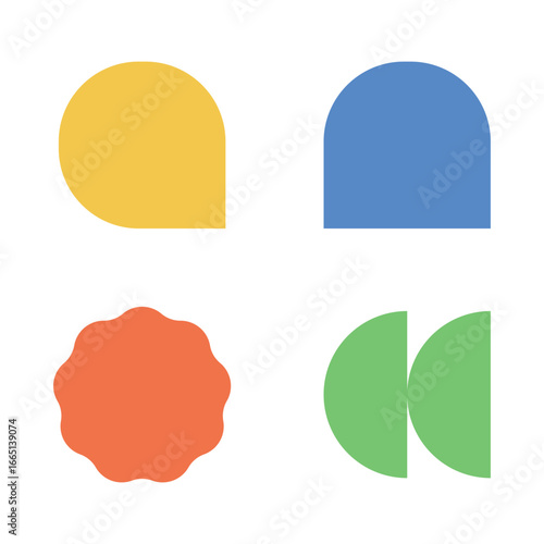 Colorful Geometric Shapes Vector Illustration