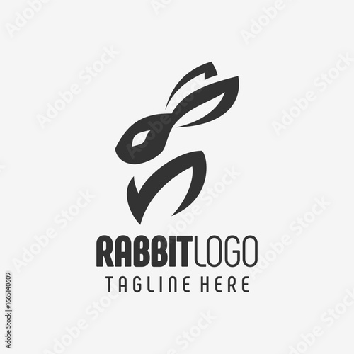 Symbolic Rabbit Abstract Logo Design