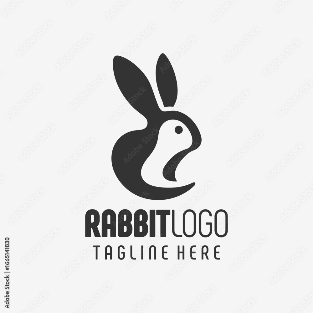 Fototapeta premium Jumping Rabbit Impact Logo Design