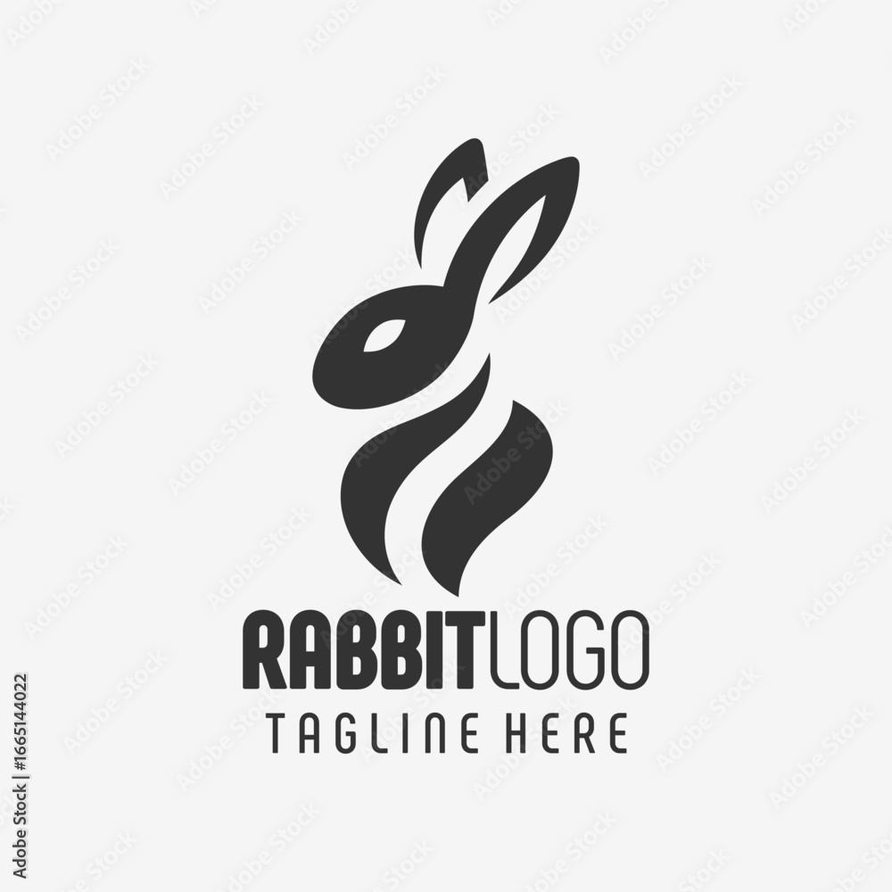 Fototapeta premium Noble Rabbit Strength Logo Design