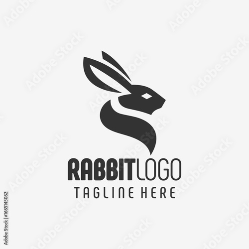 Fearless Rabbit Runner Logo Design