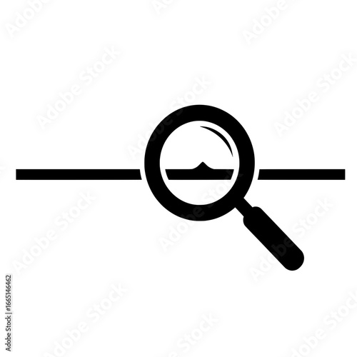 Perfectionism Psychology Icon with Magnifying Glass on a Minor Flaw
