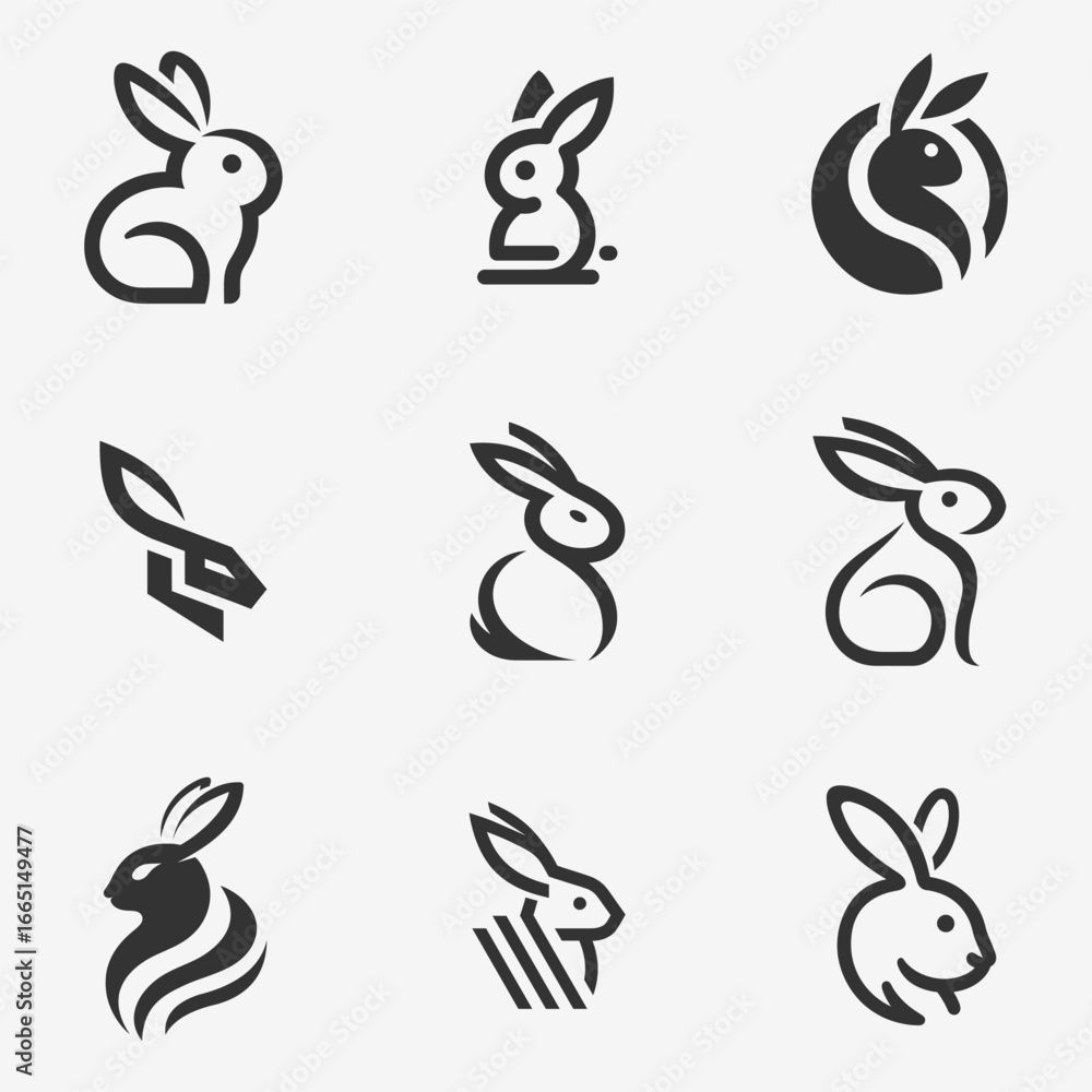 Obraz premium Inspiring Rabbit Force Logo Design
