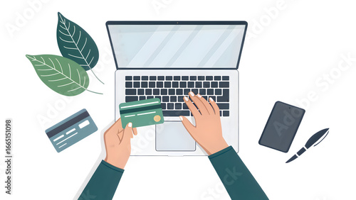 Person making online payment