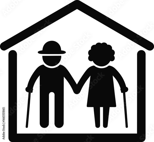 Elderly Care Home Icon