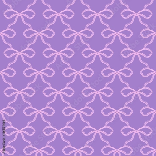 seamless pattern with purple bow