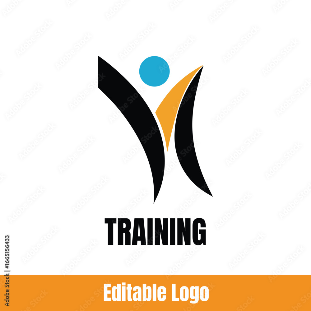 Fototapeta premium Abstract business logo design with modern vector symbol for company branding