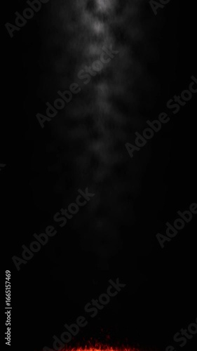 a fire and a smoke animation in 4k portrait vertical