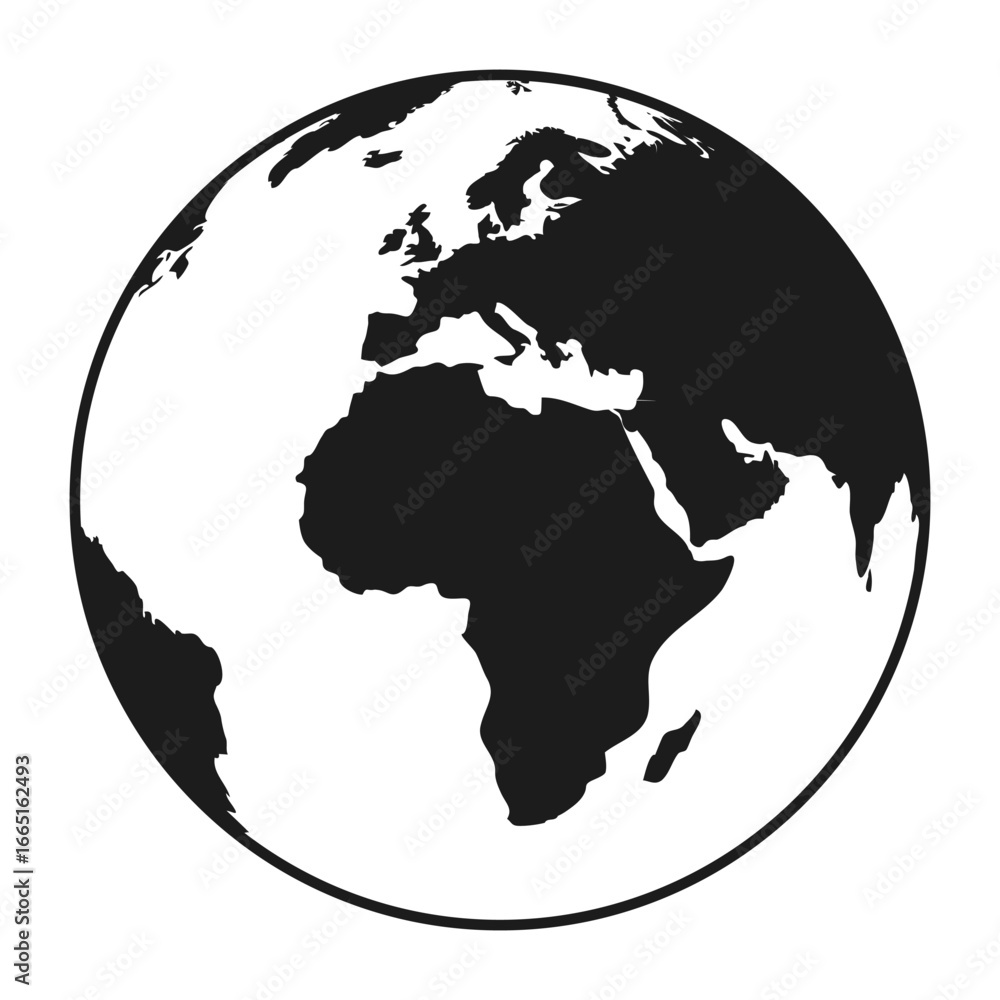 Obraz premium Globes with continents sign - vector