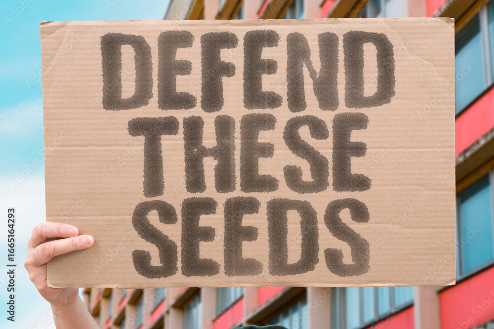 Φωτογραφία "Defend these seeds" urgency around biodiversity and sustainability, resilience, and the preservation of life
