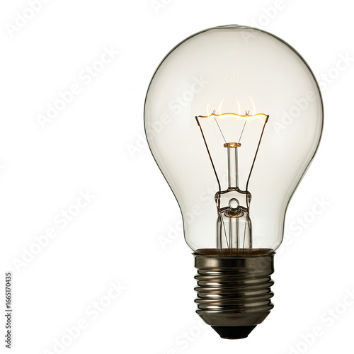 Glowing Light Bulb Isolated On White Background