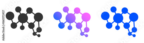 Technology brain with neural bonds AI logo