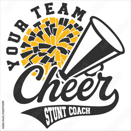Cheerleading Team Stunt Coach Graphic